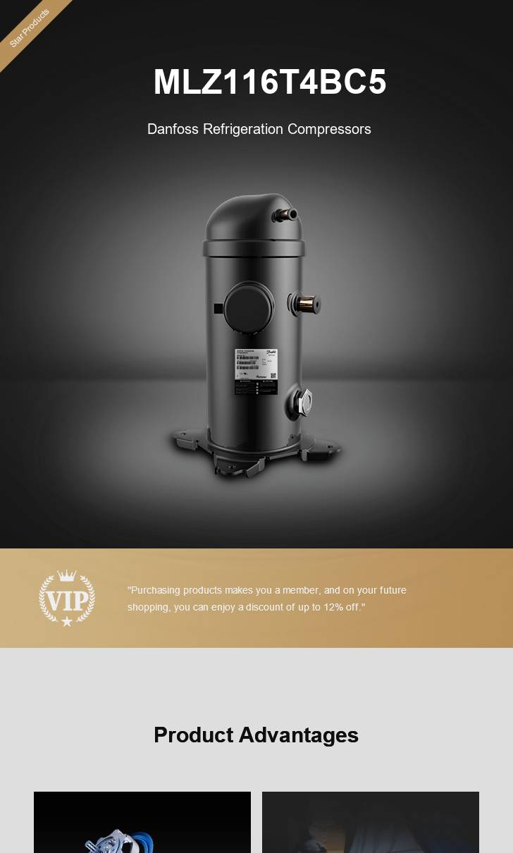 Danfoss Compressor MLZ116T4BC5, technical parameters pdf, structure diagram